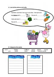 English Worksheet: food vocabulary