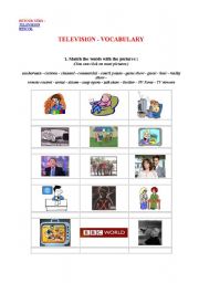 English Worksheet: television