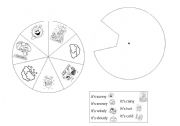 English Worksheet: weather wheel