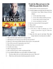 English Worksheet: I, ROBOT