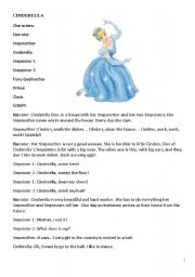 English Worksheet: Cinderella Script
