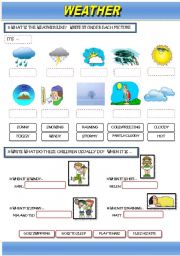 English Worksheet: WEATHER