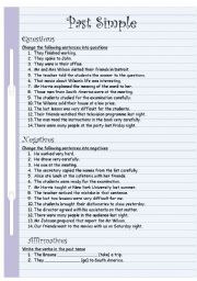 English Worksheet: Past Simplr