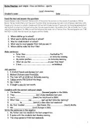 English Worksheet: Past Simple