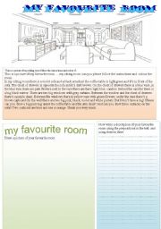 English Worksheet: my favourite room