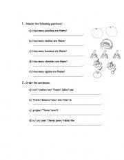 English worksheet: There is, there are