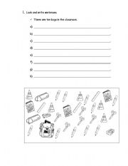English worksheet: There is, there are 2