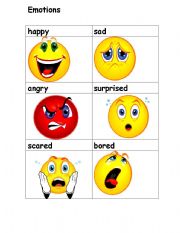 English Worksheet: Emotions