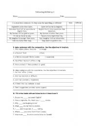 worksheet on English Start up-2