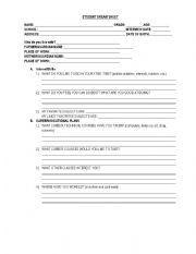 English worksheet: Student Dream Sheet