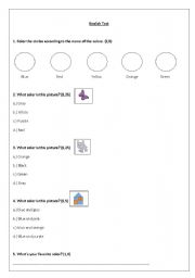 English Worksheet: English Test 2nd grade