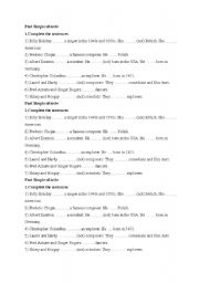 English Worksheet: Past Simple of verb 