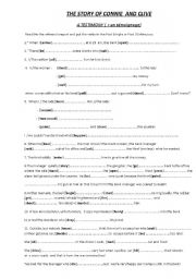 English worksheet: THE STORY OF CONNIE AND CLIVE - A TESTIMONY