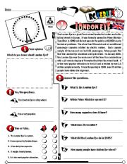 English Worksheet:  RC Series_British Edition_03 London Eye (Fully Editable + Key) 