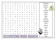 English Worksheet: OCCUPATIONS/ JOBS/ PROFESSIONS WORDSEARCH