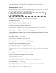 English worksheet: Vocabulary