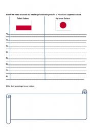 English worksheet: body language and gestures