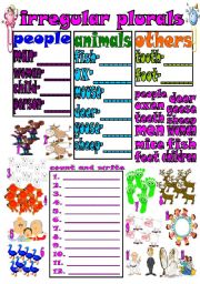 English Worksheet: irregular plurals