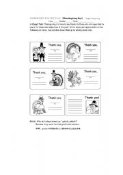 English worksheet: thanksgiving day