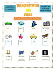 Transportation - Types and their Verbs