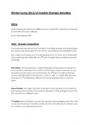 English Worksheet: English Olympics