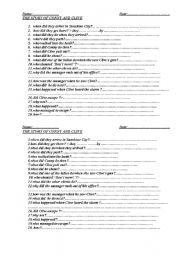 English worksheet: the story of connie and clive