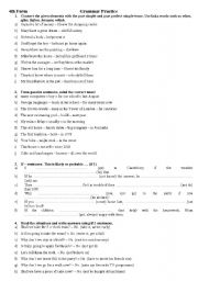 English Worksheet: grammar practice (passive, tenses, if 1+2)