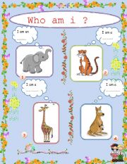 English Worksheet: WHO AM I