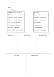 English worksheet: The house