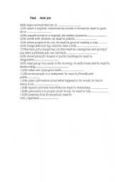 English worksheet: jobs