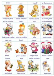 English Worksheet: Speaking Cards - Present Continuous