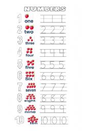 English Worksheet: numbers