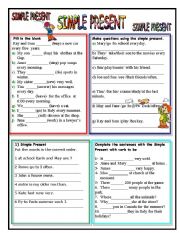 English Worksheet: SIMPLE PRESENT