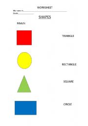 English worksheet: shapes