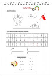 English Worksheet: Colours