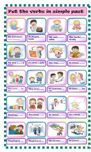 English Worksheet: simple past 