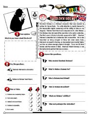 English Worksheet: RC Series_British Edition_05 Sherlock Holmes (Fully Editable + Key)