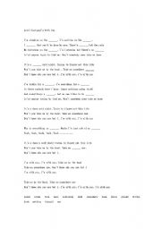 English worksheet: Avril Lavigne Im With You Lyric Sheet 