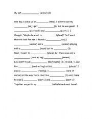 English worksheet: Madlib- My Pet