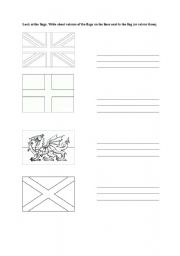 English Worksheet: The flags of Great Britain