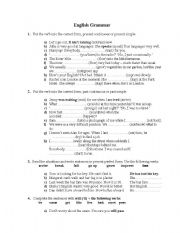 English Worksheet: Grammar