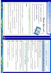 English Worksheet: The + comparative / Comparative + and + comparative