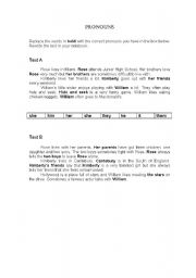 English worksheet: Pronouns