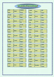 English Worksheet: Irregular Past Participle Bingo