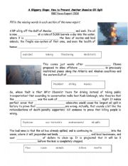 English Worksheet: A SLIPPERY SLOPE