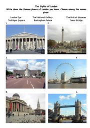 English Worksheet: Sights of London