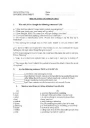 English Worksheet: DORIAN GRAY