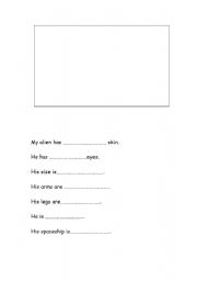 English worksheet: alien