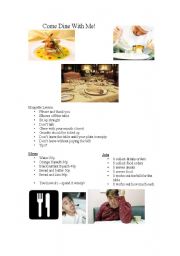 English Worksheet: come dime with me role play