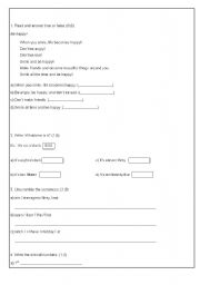 English Worksheet: Exercises